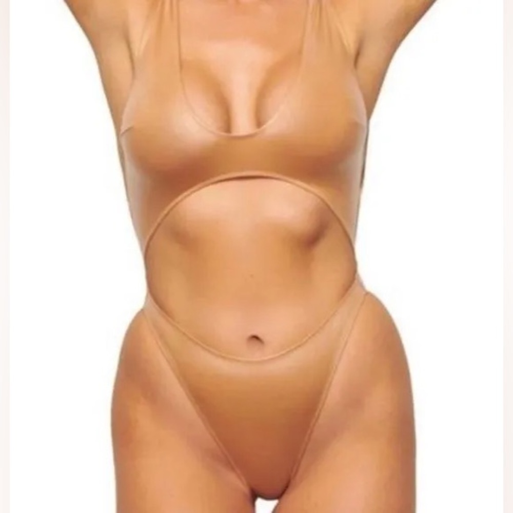 SKIMS WET JERSEY CUTOUT BODYSUIT/ SIENNA/ 3XL